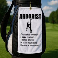 Arborist Tree Climber Lumberjack Golf Towel