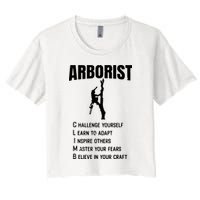 Arborist Tree Climber Lumberjack Women's Crop Top Tee