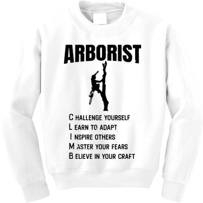 Arborist Tree Climber Lumberjack Kids Sweatshirt