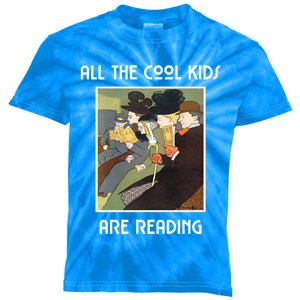 All The Cool Are Reading Book Lovers Book Nerds Gift Kids Tie-Dye T-Shirt