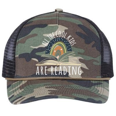 All The Cool Are Reading Teacher Life Read Books Gift Retro Rope Trucker Hat Cap