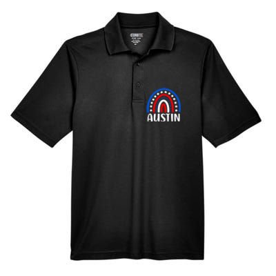 Austin Texas Cool Gift I Love Austin Texas Usa Gift Men's Origin Performance Piqué Polo