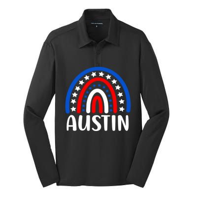 Austin Texas Cool Gift I Love Austin Texas Usa Gift Silk Touch Performance Long Sleeve Polo