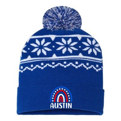 Austin Texas Cool Gift I Love Austin Texas Usa Gift USA-Made Snowflake Beanie