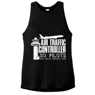 Air Traffic Controller Joke Pilot Saying Flight Control Ladies PosiCharge Tri-Blend Wicking Tank