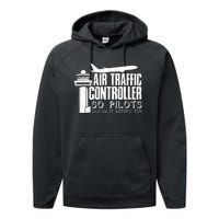 Air Traffic Controller Joke Pilot Saying Flight Control Performance Fleece Hoodie