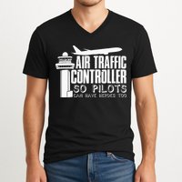 Air Traffic Controller Joke Pilot Saying Flight Control V-Neck T-Shirt