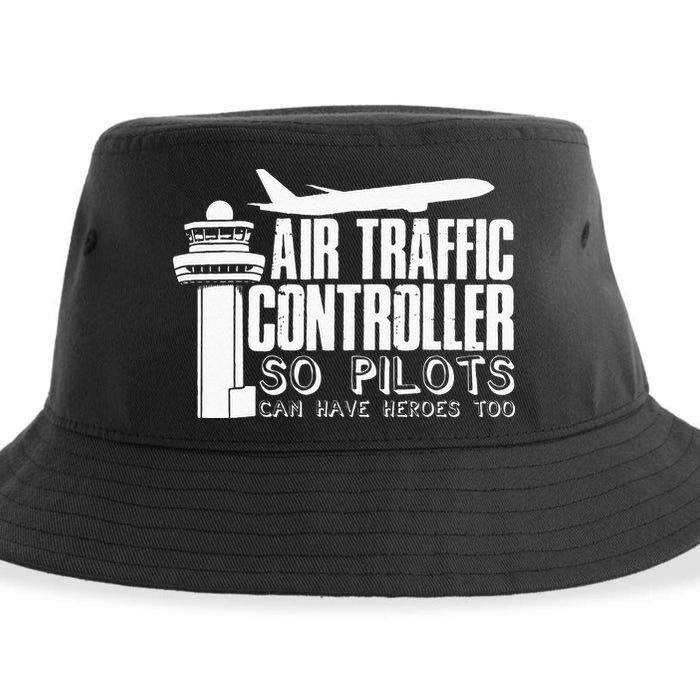 Air Traffic Controller Joke Pilot Saying Flight Control Sustainable Bucket Hat