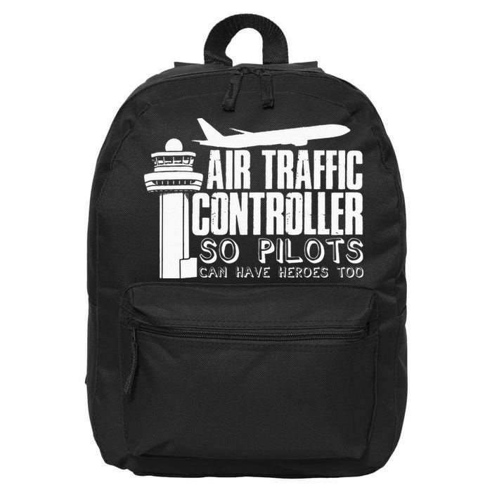 Air Traffic Controller Joke Pilot Saying Flight Control 16 in Basic Backpack