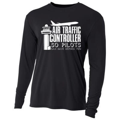 Air Traffic Controller Joke Pilot Saying Flight Control Cooling Performance Long Sleeve Crew