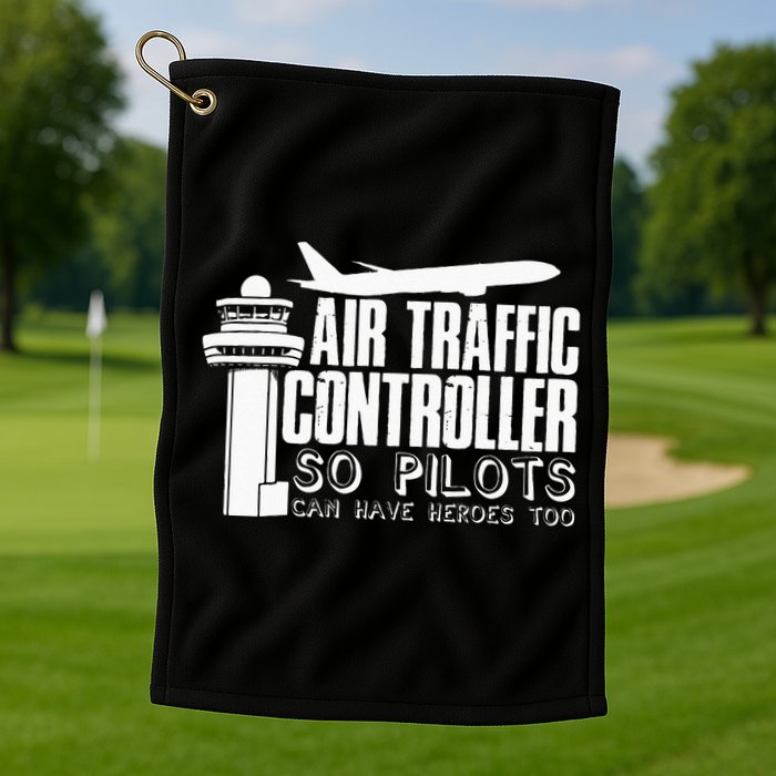 Air Traffic Controller Joke Pilot Saying Flight Control Golf Towel
