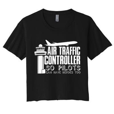 Air Traffic Controller Joke Pilot Saying Flight Control Crop Top