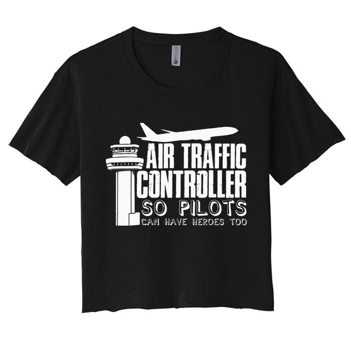 Air Traffic Controller Joke Pilot Saying Flight Control Crop Top
