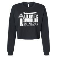 Air Traffic Controller Joke Pilot Saying Flight Control Cropped Pullover Crew