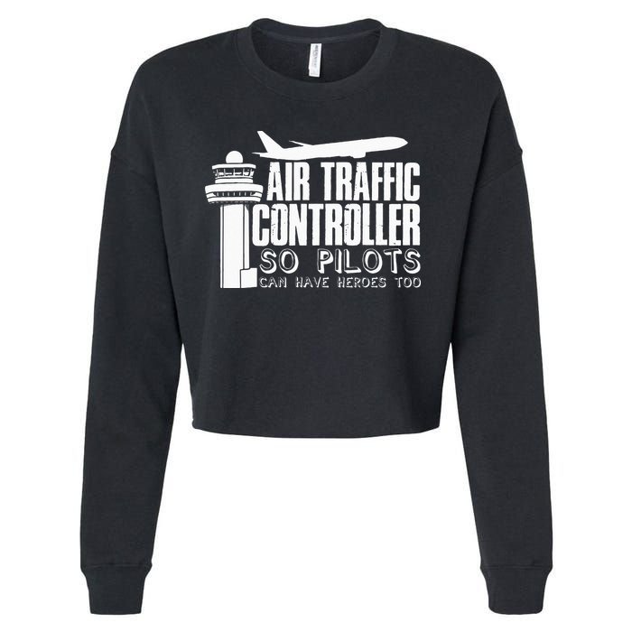 Air Traffic Controller Joke Pilot Saying Flight Control Cropped Pullover Crew