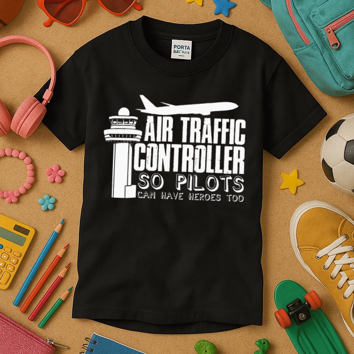 Air Traffic Controller Joke Pilot Saying Flight Control Kids T-Shirt
