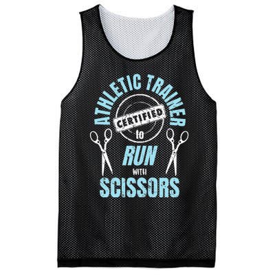 Athletic Trainer Certified to Run with Scissors AT Student Mesh Reversible Basketball Jersey Tank