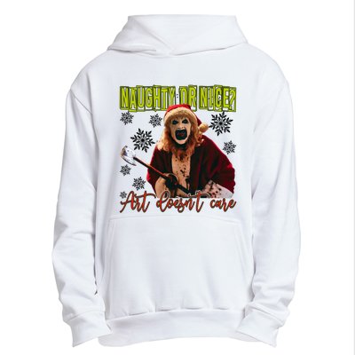 Art The Clown Naughty Or Nice Art Doesnt Care Horror Art The Clown Christmas Urban Pullover Hoodie