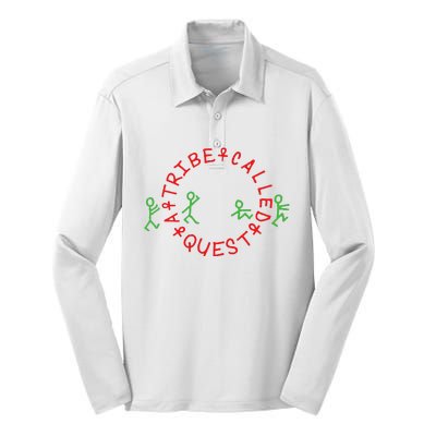 A Tribe Called Quest Circle Silk Touch Performance Long Sleeve Polo