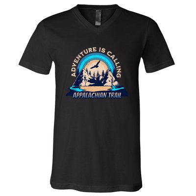 Appalachian Trail Camping Hiking V-Neck T-Shirt