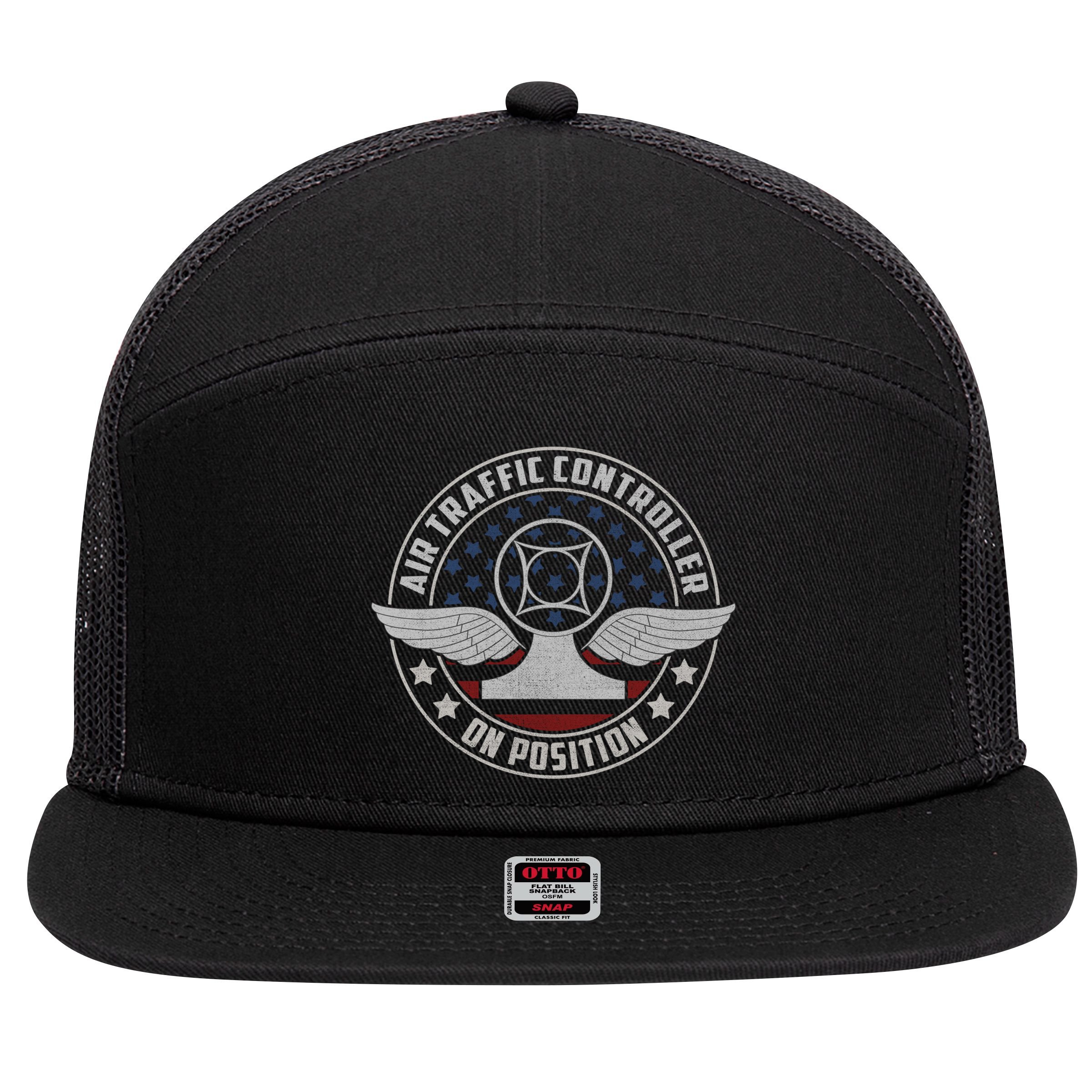 Air Traffic Controller Us Military Gift 7 Panel Mesh Trucker Snapback Hat