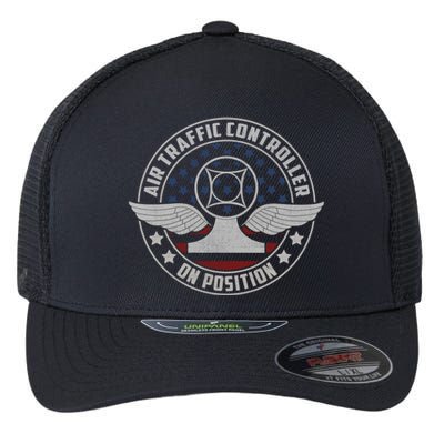 Air Traffic Controller Us Military Gift Flexfit Unipanel Trucker Cap