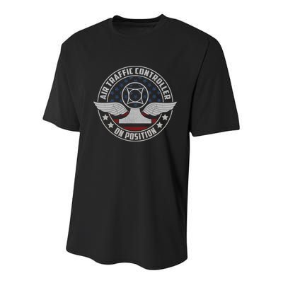 Air Traffic Controller Us Military Gift Youth Performance Sprint T-Shirt