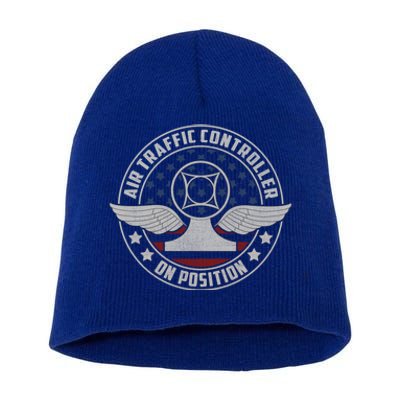 Air Traffic Controller Us Military Gift Short Acrylic Beanie