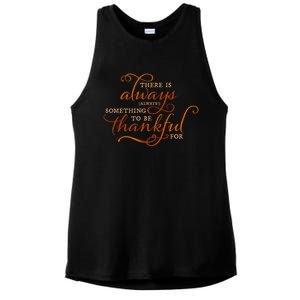 Always Thankful Christian Religious Grateful Thanksgiving Gift Ladies PosiCharge Tri-Blend Wicking Tank