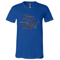 Always Thankful Christian Religious Grateful Thanksgiving Gift V-Neck T-Shirt