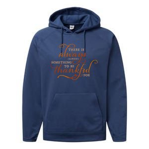 Always Thankful Christian Religious Grateful Thanksgiving Gift Performance Fleece Hoodie