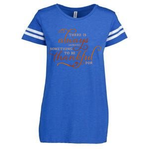 Always Thankful Christian Religious Grateful Thanksgiving Gift Enza Ladies Jersey Football T-Shirt