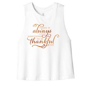 Always Thankful Christian Religious Grateful Thanksgiving Gift Women's Racerback Cropped Tank