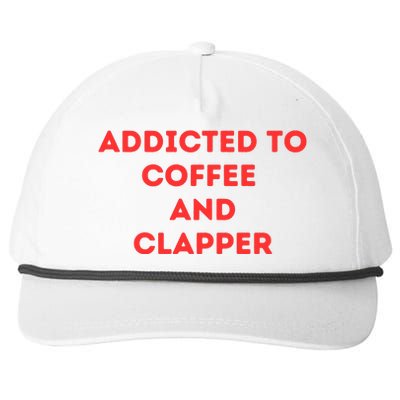 Addicted To Coffee And Clapper Snapback Five-Panel Rope Hat