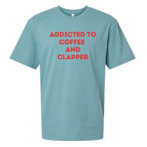 Addicted To Coffee And Clapper Sueded Cloud Jersey T-Shirt