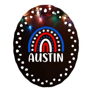 Austin Texas Cool Gift I Love Austin Texas Usa Cool Gift Ceramic Oval Ornament