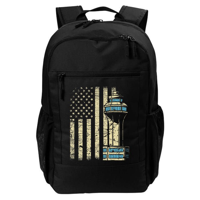 Air Traffic Controller Tower Aircraft Airspace Atc Daily Commute Backpack