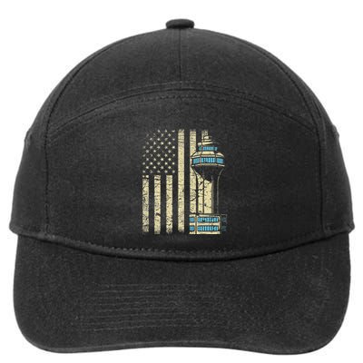 Air Traffic Controller Tower Aircraft Airspace Atc 7-Panel Snapback Hat