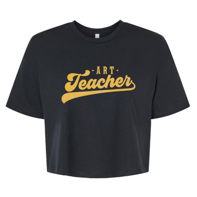 Art Teacher Cute Vintage Graphic Art Teacher Bella+Canvas Jersey Crop Tee