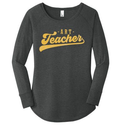 Art Teacher Cute Vintage Graphic Art Teacher Women's Perfect Tri Tunic Long Sleeve Shirt