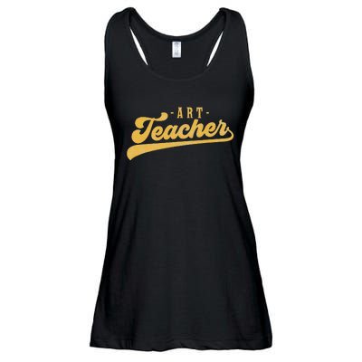 Art Teacher Cute Vintage Graphic Art Teacher Ladies Essential Flowy Tank