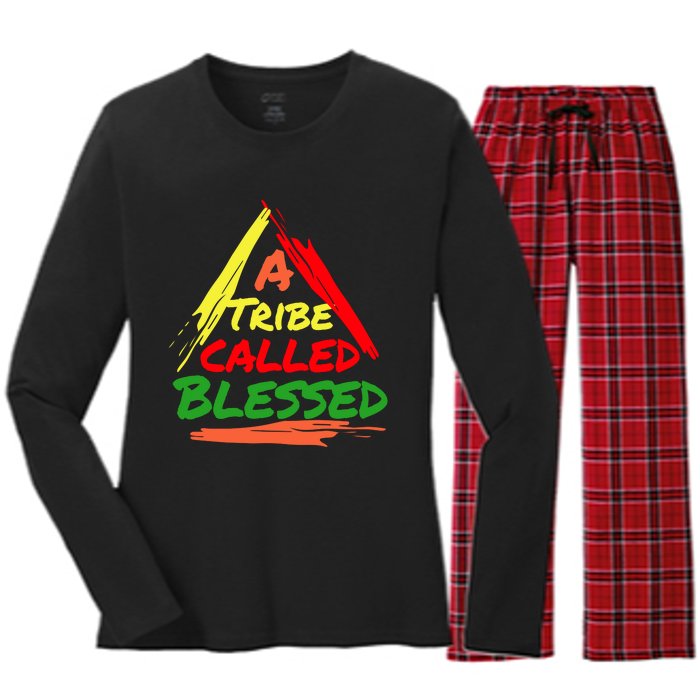 A Tribe Called Blessed Women's Long Sleeve Flannel Pajama Set 