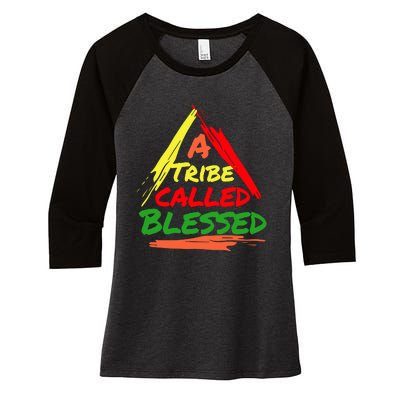 A Tribe Called Blessed Women's Tri-Blend 3/4-Sleeve Raglan Shirt