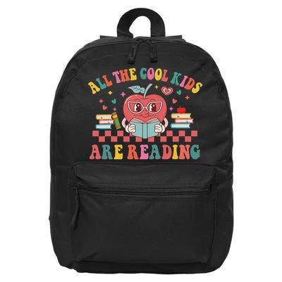 All The Cool Are Reading Book Reading Teacher School 16 in Basic Backpack