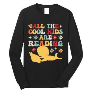 All The Cool Are Reading Book Lover Librarian Bookworm Long Sleeve Shirt