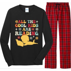 All The Cool Are Reading Book Lover Librarian Bookworm Long Sleeve Pajama Set