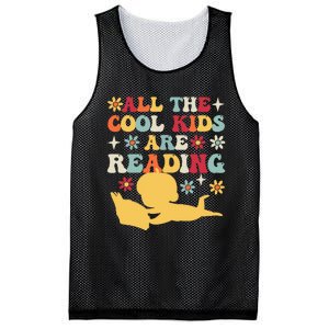 All The Cool Are Reading Book Lover Librarian Bookworm Mesh Reversible Basketball Jersey Tank