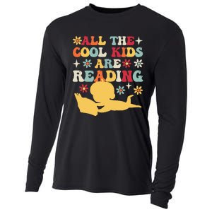 All The Cool Are Reading Book Lover Librarian Bookworm Cooling Performance Long Sleeve Crew