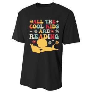 All The Cool Are Reading Book Lover Librarian Bookworm Performance Sprint T-Shirt