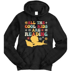 All The Cool Are Reading Book Lover Librarian Bookworm Tie Dye Hoodie